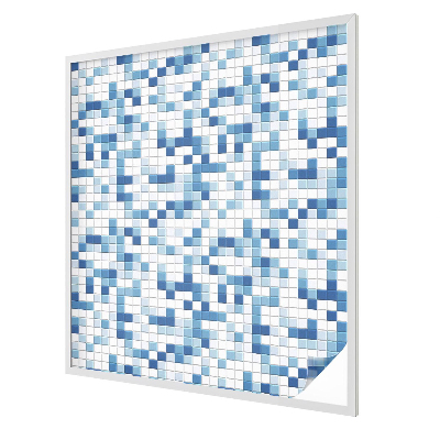 Dekorativní mléčná fólie na sklo Hra s dlaždicemi