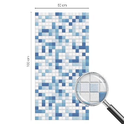 Dekorativní mléčná fólie na sklo Hra s dlaždicemi