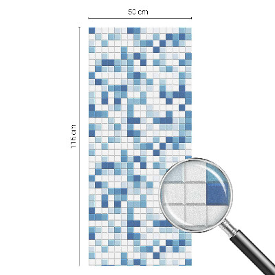 Dekorativní mléčná fólie na sklo Hra s dlaždicemi