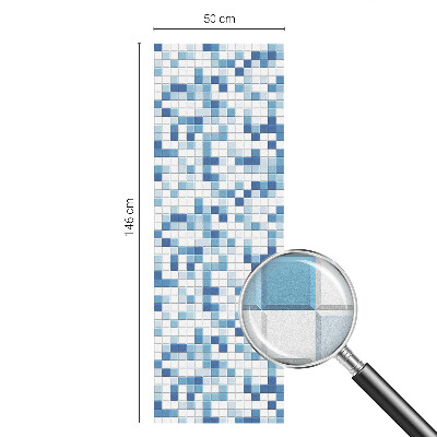 Dekorativní mléčná fólie na sklo Hra s dlaždicemi