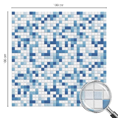 Dekorativní mléčná fólie na sklo Hra s dlaždicemi