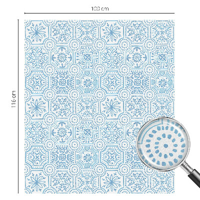 Samolepicí fólie na okna vitráž Modré dlaždice