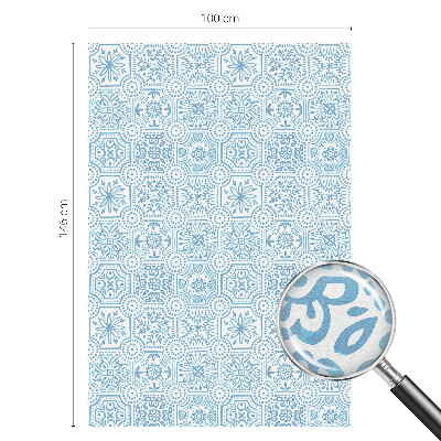 Samolepicí fólie na okna vitráž Modré dlaždice