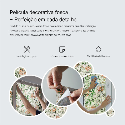 Samolepicí fólie na okna vitráž Dekorativní elegance