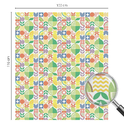 Samolepicí fólie na okna vitráž Barevné ovoce