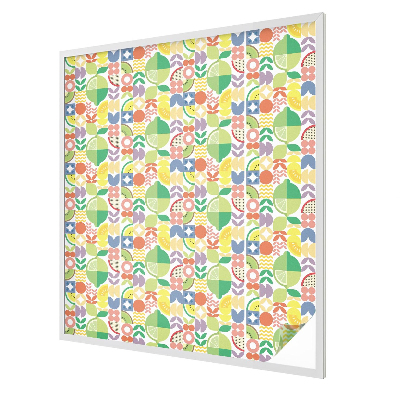 Samolepicí fólie na okna vitráž Barevné ovoce