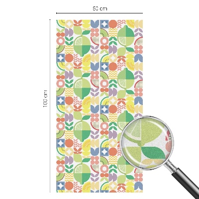 Samolepicí fólie na okna vitráž Barevné ovoce