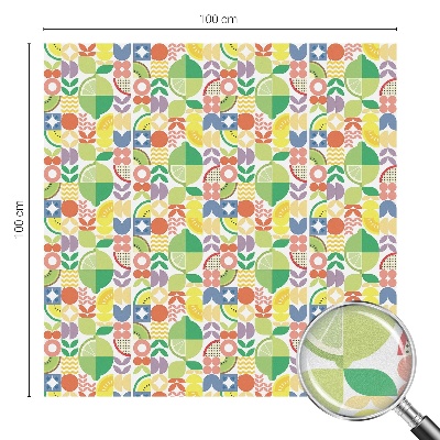 Samolepicí fólie na okna vitráž Barevné ovoce