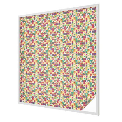 Dekorativní mléčná fólie na sklo Barevná abstrakce