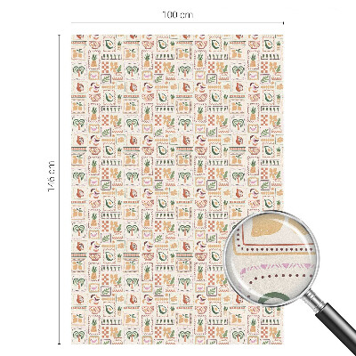 Dekorativní mléčná fólie na sklo Folklorní vzory