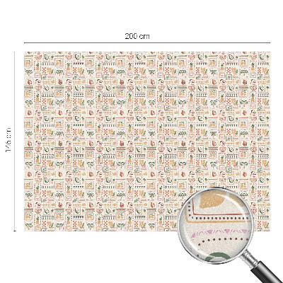 Dekorativní mléčná fólie na sklo Folklorní vzory