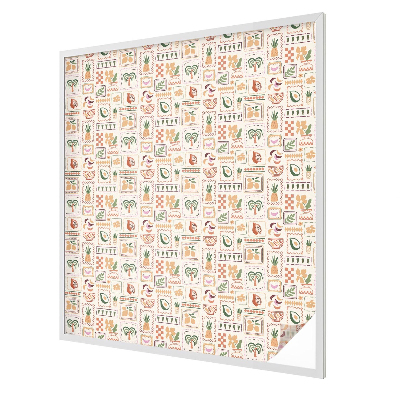 Dekorativní mléčná fólie na sklo Folklorní vzory