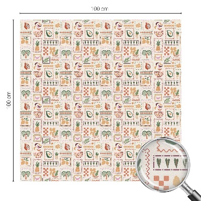 Dekorativní mléčná fólie na sklo Folklorní vzory