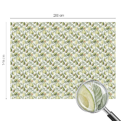 Samolepicí fólie na okna vitráž Avokádové listy