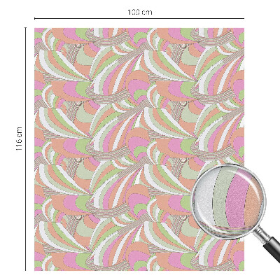 Dekorativní mléčná fólie na sklo Barevný cikcak