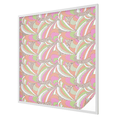 Dekorativní mléčná fólie na sklo Barevný cikcak