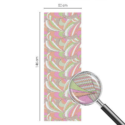 Dekorativní mléčná fólie na sklo Barevný cikcak