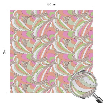 Dekorativní mléčná fólie na sklo Barevný cikcak