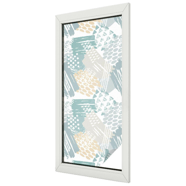 Dekorativní mléčná fólie na sklo Abstraktní mozaika