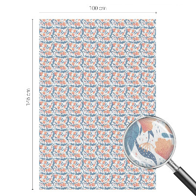 Dekorativní mléčná fólie na sklo Květinová hostina