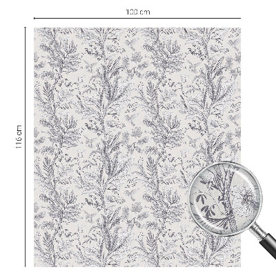 Samolepicí fólie na okna vitráž Listy a motýli