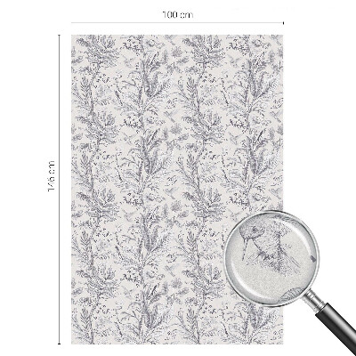 Samolepicí fólie na okna vitráž Listy a motýli