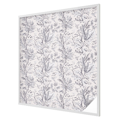 Samolepicí fólie na okna vitráž Listy a motýli