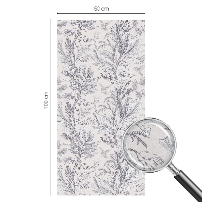 Samolepicí fólie na okna vitráž Listy a motýli