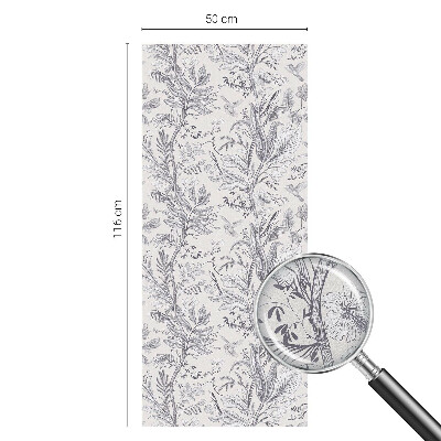 Samolepicí fólie na okna vitráž Listy a motýli