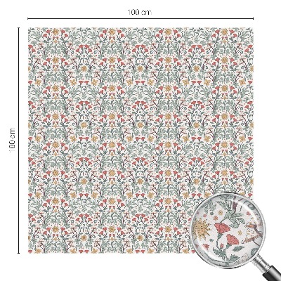 Samolepicí fólie na okna vitráž Liščí listy