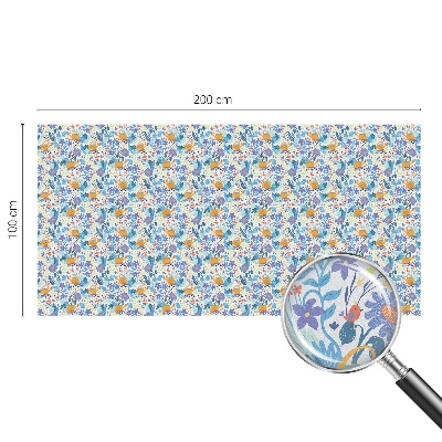 Dekorativní mléčná fólie na sklo Rostlinný motiv