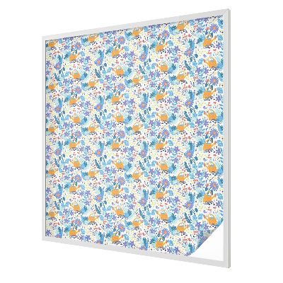 Dekorativní mléčná fólie na sklo Rostlinný motiv