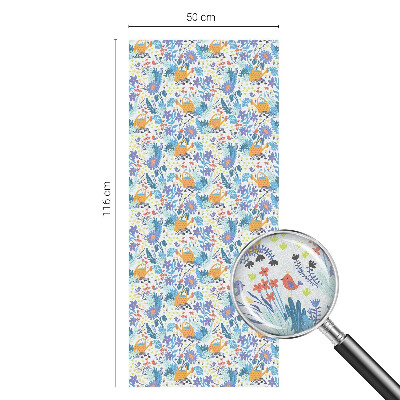 Dekorativní mléčná fólie na sklo Rostlinný motiv