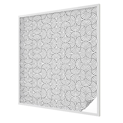 Dekorativní mléčná fólie na sklo Geometrické půlkruhy