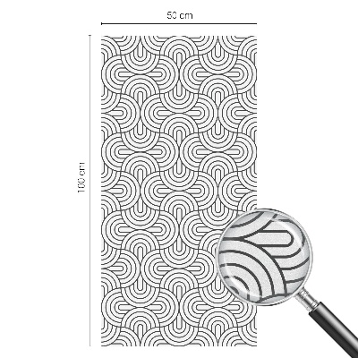 Dekorativní mléčná fólie na sklo Geometrické půlkruhy