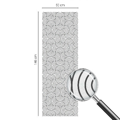 Dekorativní mléčná fólie na sklo Geometrické půlkruhy