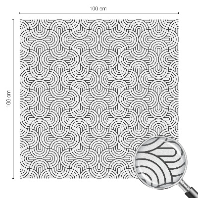 Dekorativní mléčná fólie na sklo Geometrické půlkruhy