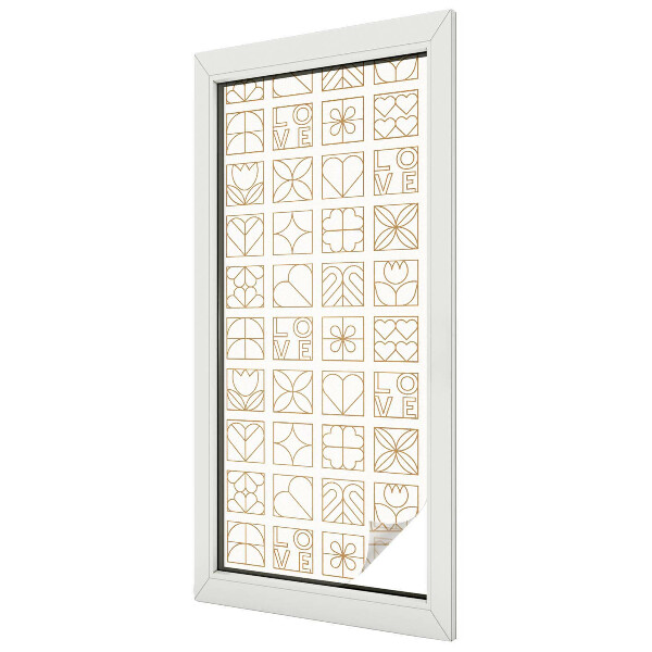 Zatmavovací fólie na okna Geometrická láska