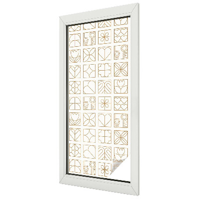 Zatmavovací fólie na okna Geometrická láska