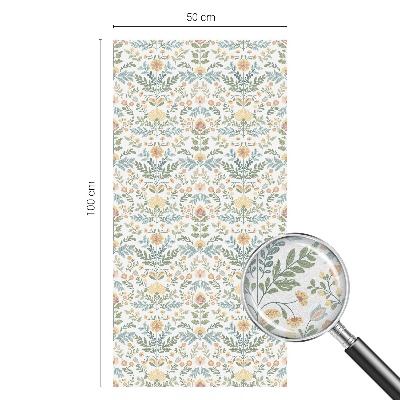 Samolepicí protisluneční fólie na okna Květinová symetrie