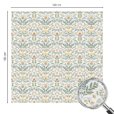 Samolepicí protisluneční fólie na okna Květinová symetrie