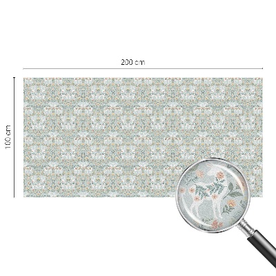 Dekorativní mléčná fólie na sklo Jelení květiny