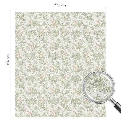 Samolepicí fólie na okna vitráž Ptáci rostliny