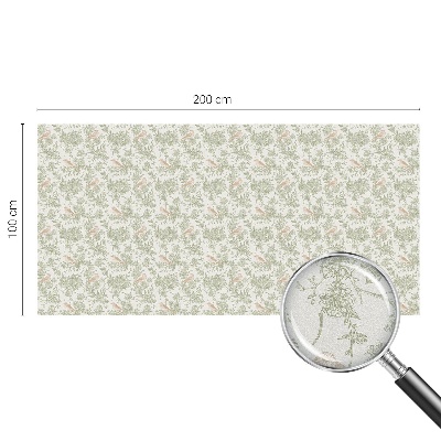 Samolepicí fólie na okna vitráž Ptáci rostliny