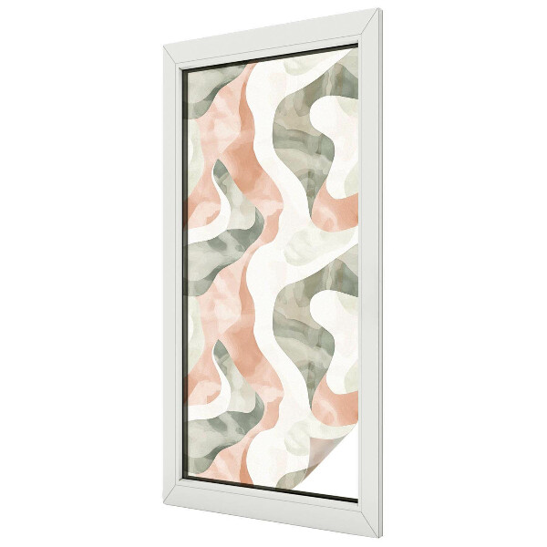 Samolepicí fólie na okna vitráž Barevné vlny