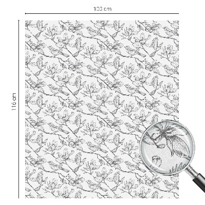 Zatmavovací fólie na okna Ptáci a květiny