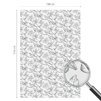 Zatmavovací fólie na okna Ptáci a květiny