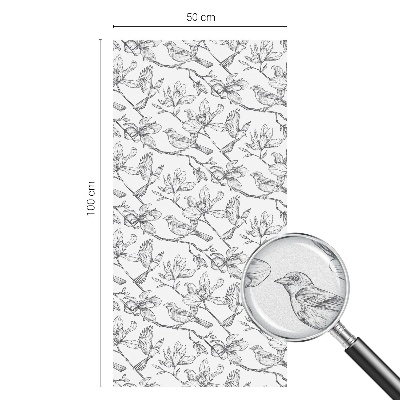 Zatmavovací fólie na okna Ptáci a květiny