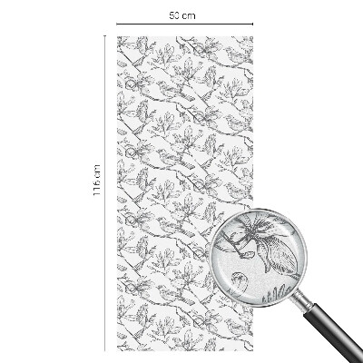 Zatmavovací fólie na okna Ptáci a květiny