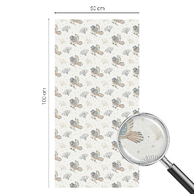 Samolepicí fólie na okna vitráž Vzor ptáků